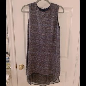 Silk fabric with tweed patterned dress